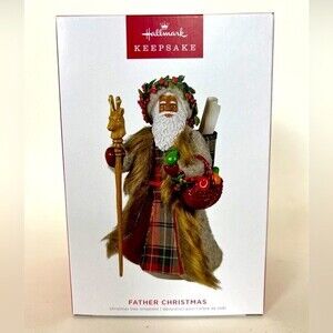 Hallmark African American Black Father Christmas 2022 Keepsake Ornament New